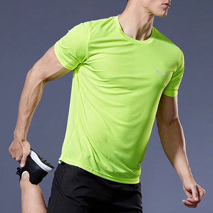 Mens Quick Dry Gym T-Shirt - Oversized Running  Bodybuilding Fitness Top - ZOOMNSTORE