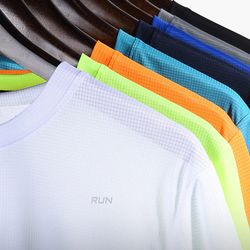 Mens Quick Dry Gym T-Shirt - Oversized Running  Bodybuilding Fitness Top - ZOOMNSTORE