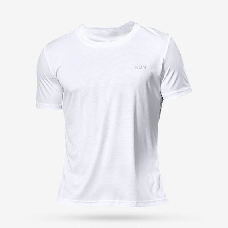 Mens Quick Dry Gym T-Shirt - Oversized Running  Bodybuilding Fitness Top - ZOOMNSTORE