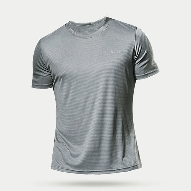 Mens Quick Dry Gym T-Shirt - Oversized Running  Bodybuilding Fitness Top - ZOOMNSTORE