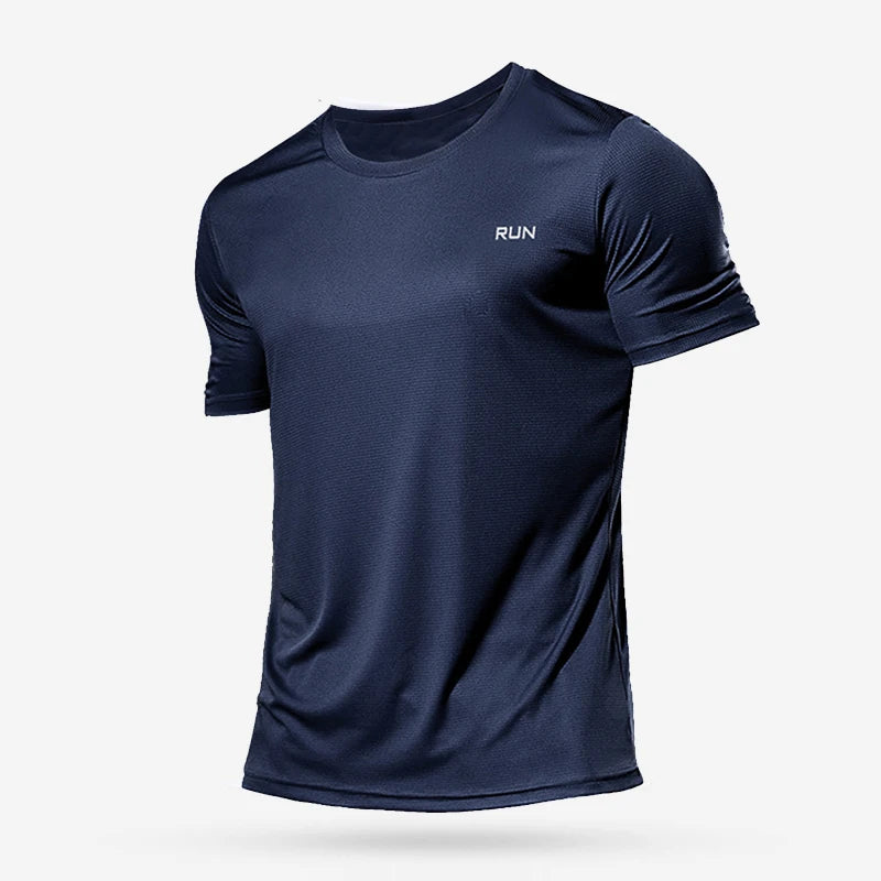 Mens Quick Dry Gym T-Shirt - Oversized Running  Bodybuilding Fitness Top - ZOOMNSTORE