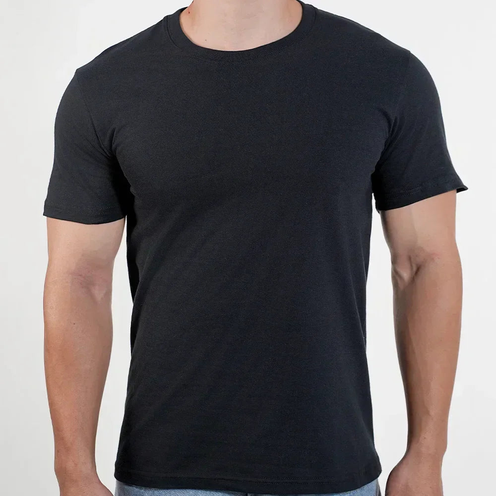 Mens Quick Dry Polyester Fitness Tee - Short Sleeve Oversized Gym Shirt - ZOOMNSTORE