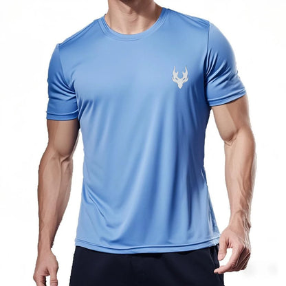 Mens Quick-Dry Running T-Shirt - Summer Fitness Gym Top - ZOOMNSTORE