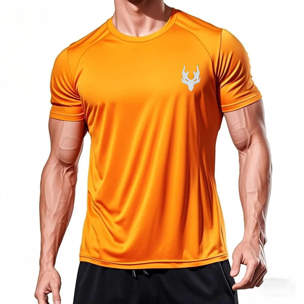 Mens Quick-Dry Running T-Shirt - Summer Fitness Gym Top - ZOOMNSTORE