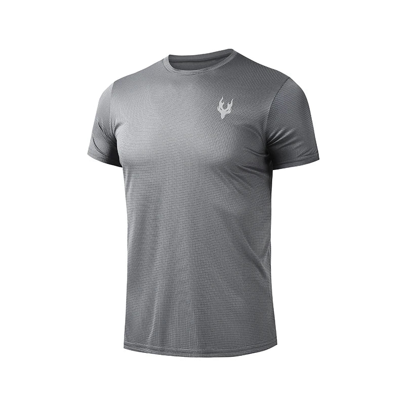Mens Quick-Dry Running T-Shirt - Summer Fitness Gym Top - ZOOMNSTORE