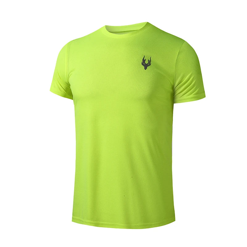 Mens Quick-Dry Running T-Shirt - Summer Fitness Gym Top - ZOOMNSTORE