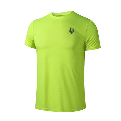 Mens Quick-Dry Running T-Shirt - Summer Fitness Gym Top - ZOOMNSTORE
