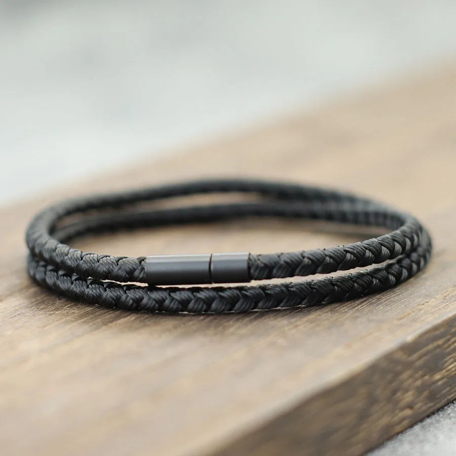 Minimalist Mens Survival Bracelet - Handmade Nautical Bangle - ZOOMNSTORE
