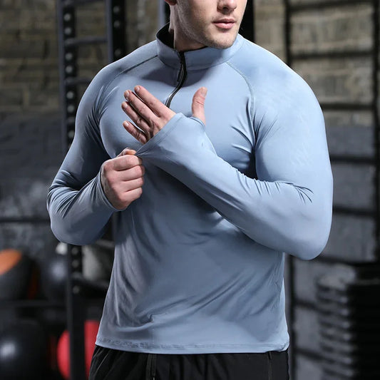 Mens Running Shirt - Quick Dry Sports Top for Gym and Workout - ZOOMNSTORE