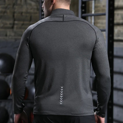 Mens Running Shirt - Quick Dry Sports Top for Gym and Workout - ZOOMNSTORE