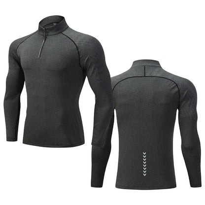 Mens Running Shirt - Quick Dry Sports Top for Gym and Workout - ZOOMNSTORE