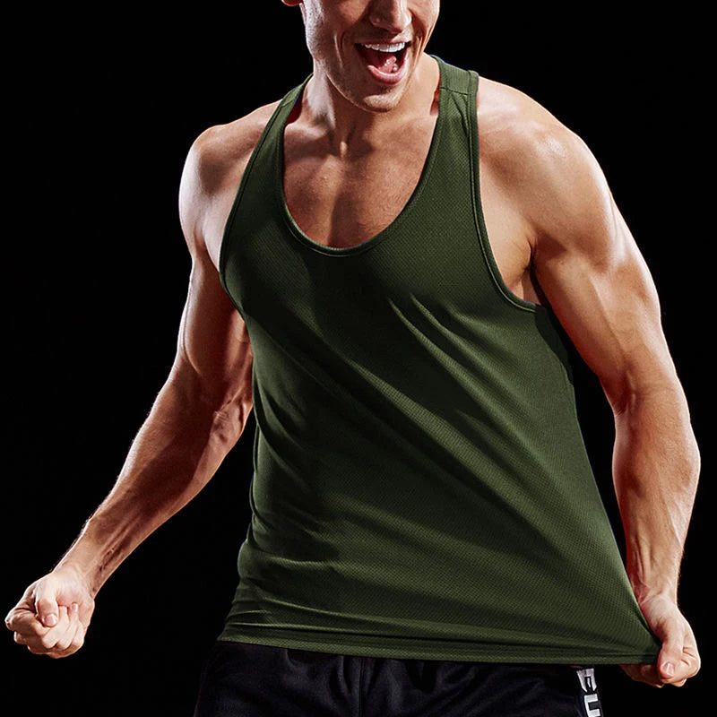 Mens Running Vest - Sleeveless Gym Tank Top for Fitness and Training - ZOOMNSTORE