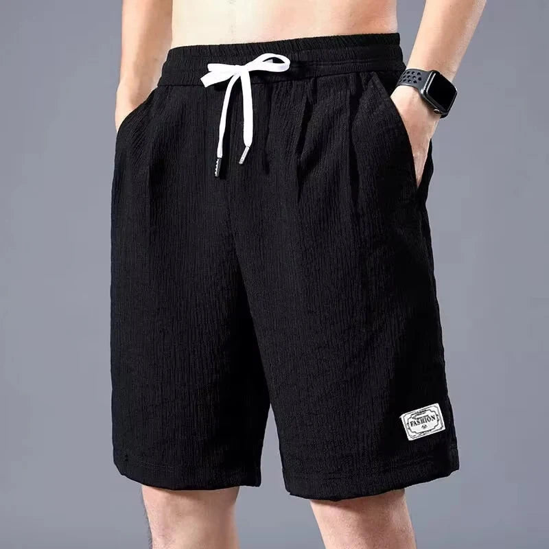 Mens Silk Sports Shorts - Breathable Casual Loose Fit Trendy Pants Sizes XL-XXXL - ZOOMNSTORE