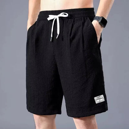 Mens Silk Sports Shorts - Breathable Casual Loose Fit Trendy Pants Sizes XL-XXXL - ZOOMNSTORE