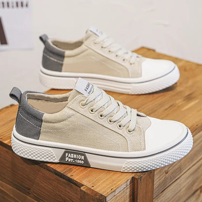 Mens Skate Shoes - Breathable Casual Canvas Sneakers Size 48 - ZOOMNSTORE