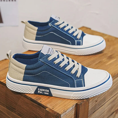 Mens Skate Shoes - Breathable Casual Canvas Sneakers Size 48 - ZOOMNSTORE