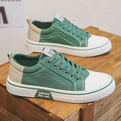 Mens Skate Shoes - Breathable Casual Canvas Sneakers Size 48 - ZOOMNSTORE