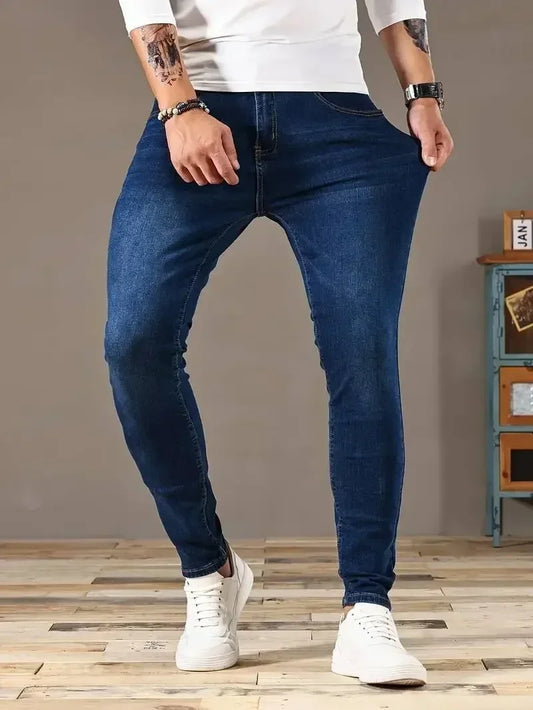 Mens Slim Fit Skinny Jeans - Casual Denim for Street Style - ZOOMNSTORE