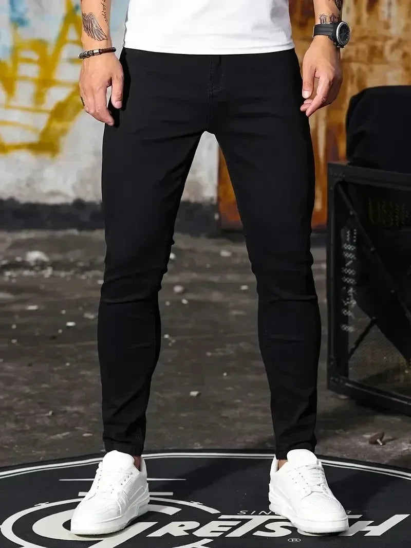 Mens Slim Fit Skinny Jeans - Casual Denim for Street Style - ZOOMNSTORE