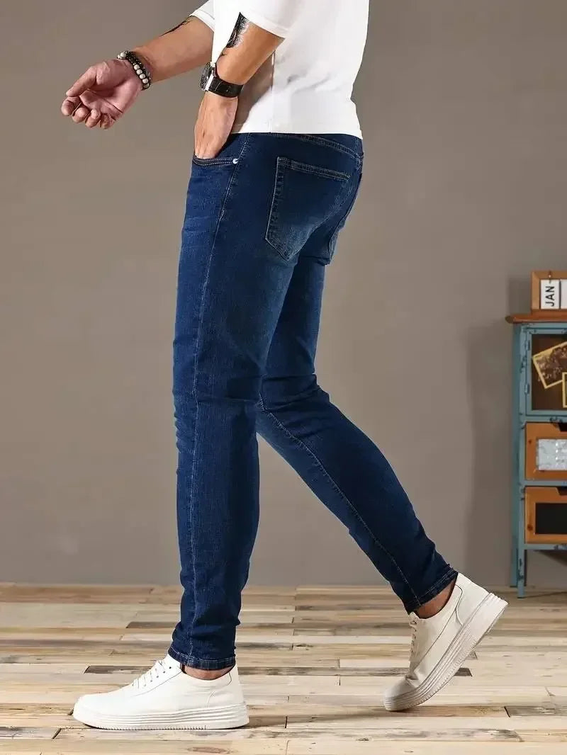 Mens Slim Fit Skinny Jeans - Casual Denim for Street Style - ZOOMNSTORE
