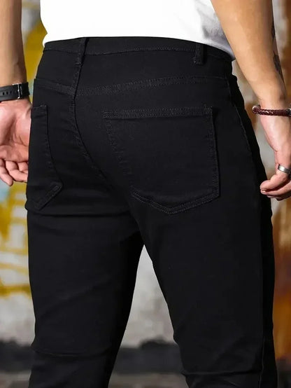 Mens Slim Fit Skinny Jeans - Casual Denim for Street Style - ZOOMNSTORE