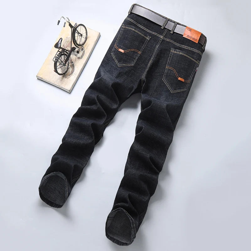 Mens Slim Fit Stretch Pants - Comfortable Casual Denim Trousers - ZOOMNSTORE