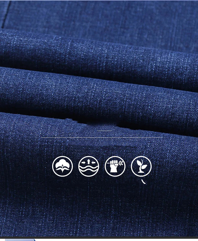 Mens Slim Fit Stretch Pants - Comfortable Casual Denim Trousers - ZOOMNSTORE