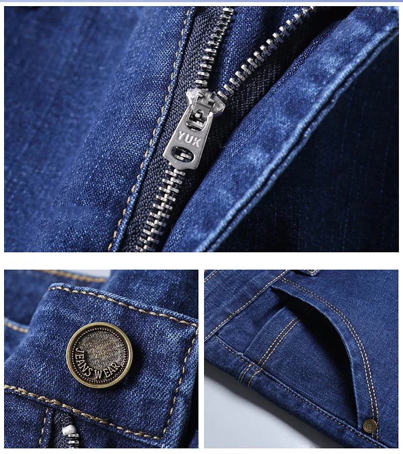 Mens Slim Fit Stretch Pants - Comfortable Casual Denim Trousers - ZOOMNSTORE
