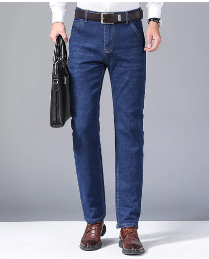 Mens Slim Fit Stretch Pants - Comfortable Casual Denim Trousers - ZOOMNSTORE