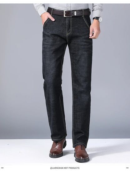 Mens Slim Fit Stretch Pants - Comfortable Casual Denim Trousers - ZOOMNSTORE