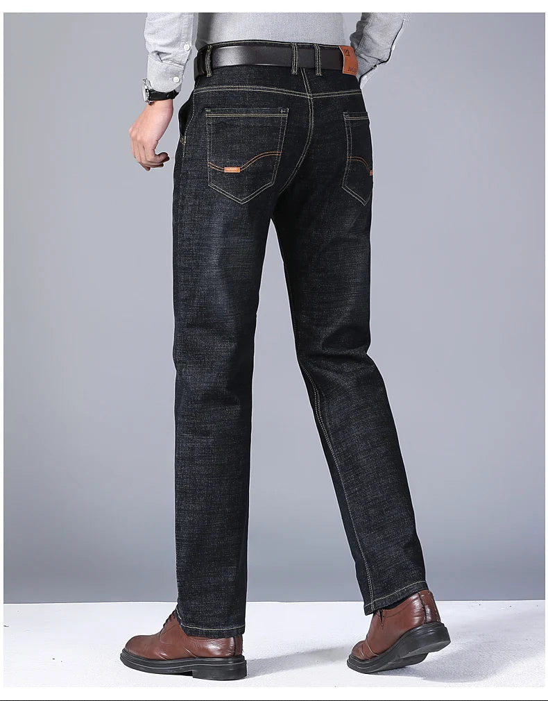 Mens Slim Fit Stretch Pants - Comfortable Casual Denim Trousers - ZOOMNSTORE