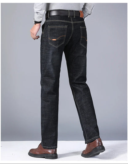 Mens Slim Fit Stretch Pants - Comfortable Casual Denim Trousers - ZOOMNSTORE