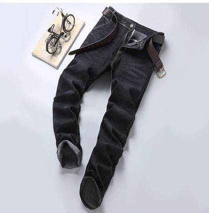 Mens Slim Fit Stretch Pants - Comfortable Casual Denim Trousers - ZOOMNSTORE