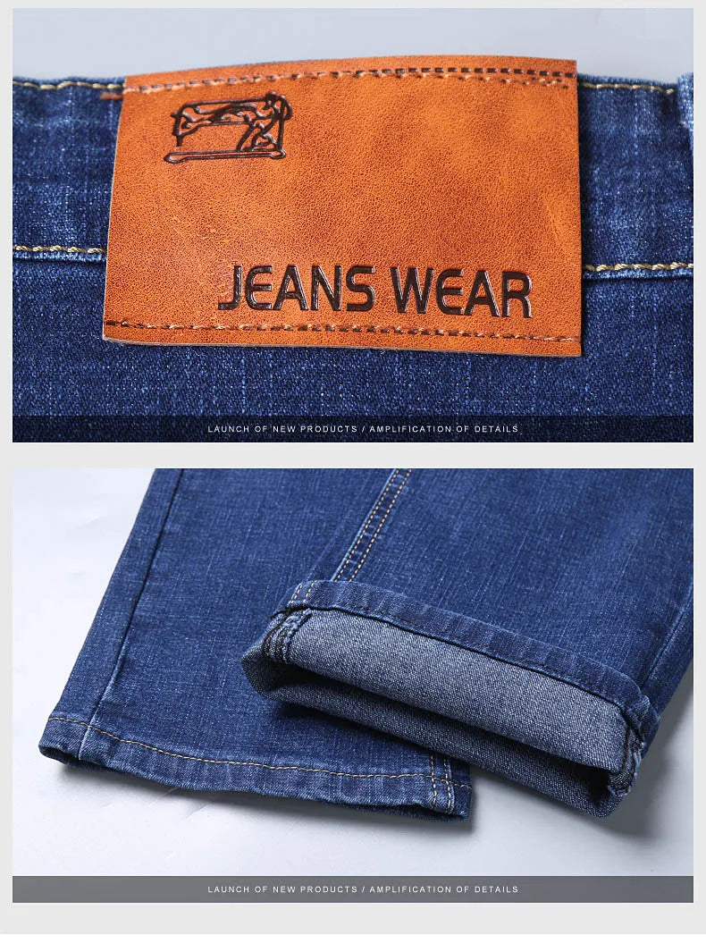 Mens Slim Fit Stretch Pants - Comfortable Casual Denim Trousers - ZOOMNSTORE