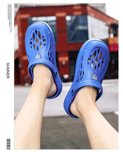Mens Slip-On Beach Sandals - Soft Non-Slip Casual Slippers - ZOOMNSTORE