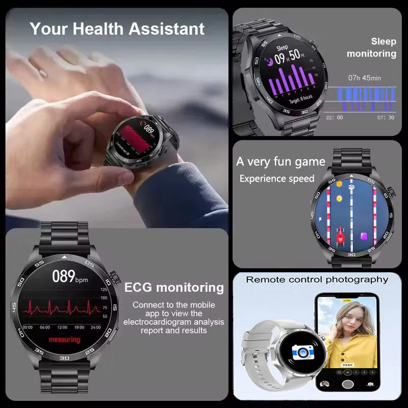 Mens Smart Watch - Bluetooth GPS AMOLED Waterproof NFC - ZOOMNSTORE