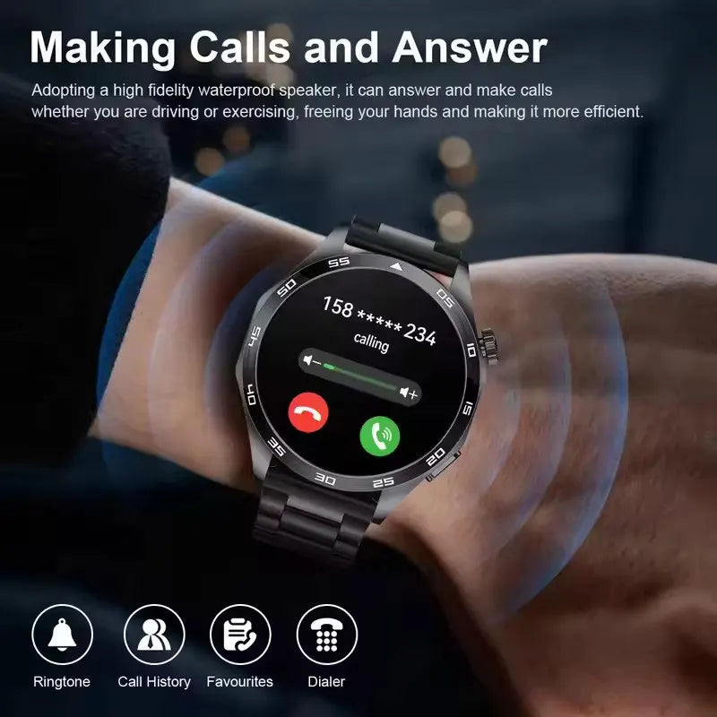 Mens Smart Watch - Bluetooth GPS AMOLED Waterproof NFC - ZOOMNSTORE