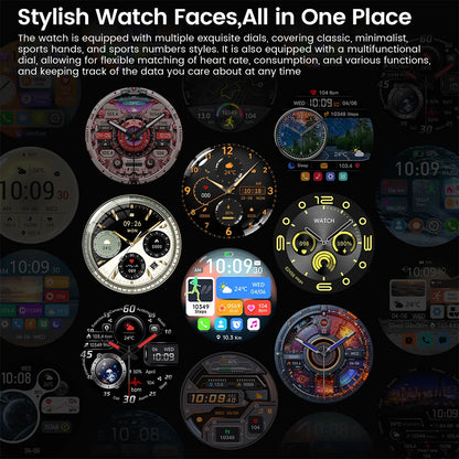 Mens Smart Watch - Bluetooth GPS AMOLED Waterproof NFC - ZOOMNSTORE