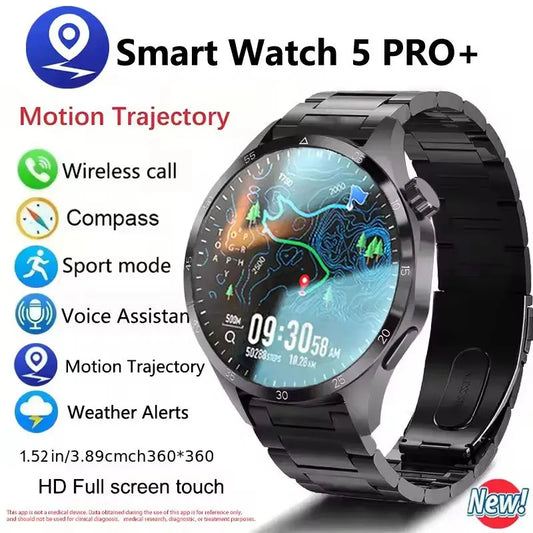 Mens Smart Watch - Bluetooth GPS AMOLED Waterproof NFC - ZOOMNSTORE