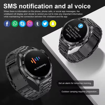 Mens Smart Watch - Bluetooth GPS AMOLED Waterproof NFC - ZOOMNSTORE