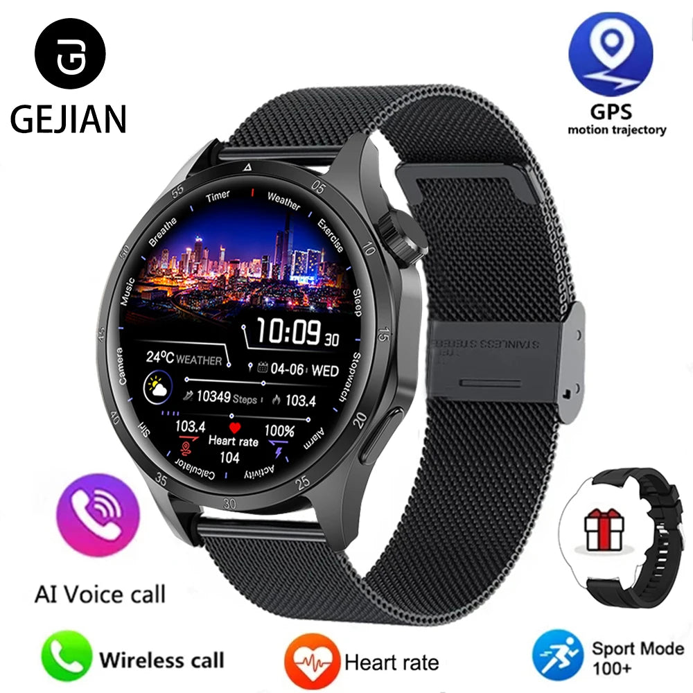 Mens Smart Watch - Bluetooth GPS AMOLED Waterproof NFC - ZOOMNSTORE
