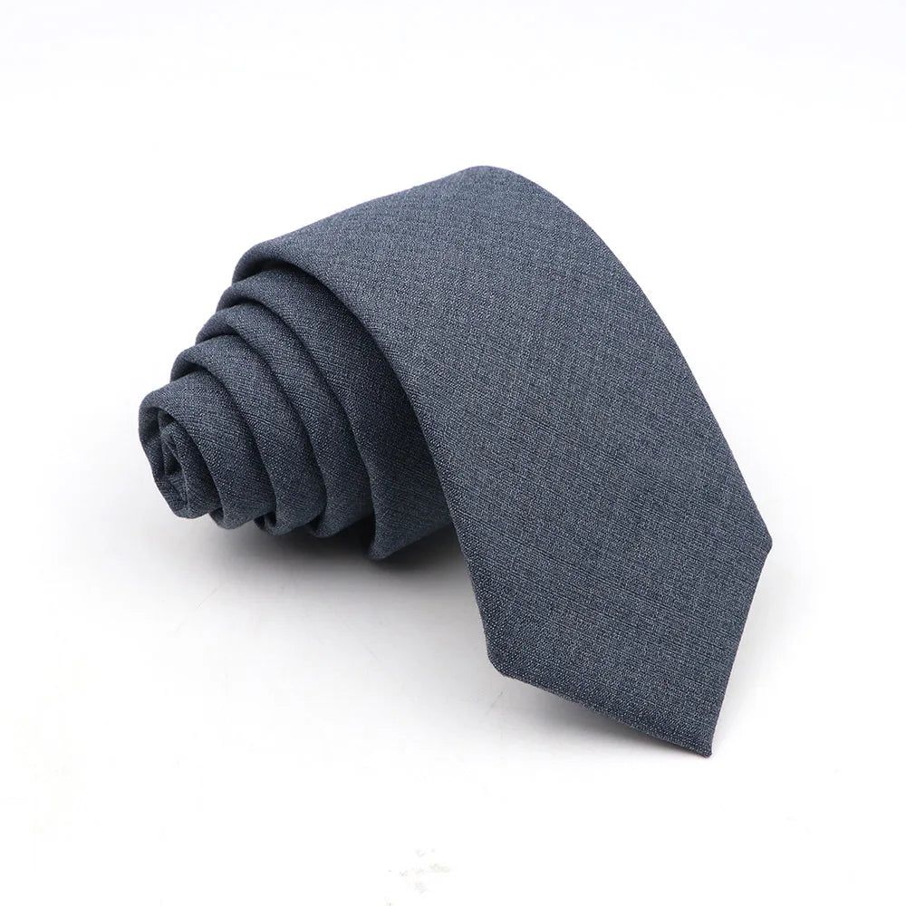 Mens Solid Color Skinny Tie - Casual Anti-Wrinkle Necktie for Wedding Gift Accessory in Pink Blue Grey - ZOOMNSTORE