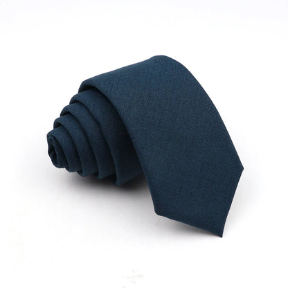 Mens Solid Color Skinny Tie - Casual Anti-Wrinkle Necktie for Wedding Gift Accessory in Pink Blue Grey - ZOOMNSTORE
