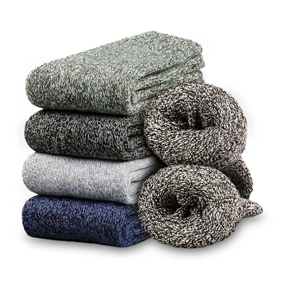 Mens Solid Color Winter Socks - Soft Comfortable Casual 3515 Pairs - ZOOMNSTORE