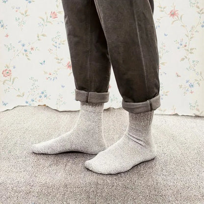Mens Solid Color Winter Socks - Soft Comfortable Casual 3515 Pairs - ZOOMNSTORE