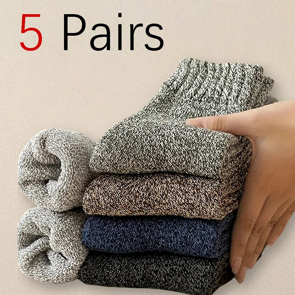 Mens Solid Color Winter Socks - Soft Comfortable Lightweight Casual Socks 3515 Pairs - ZOOMNSTORE