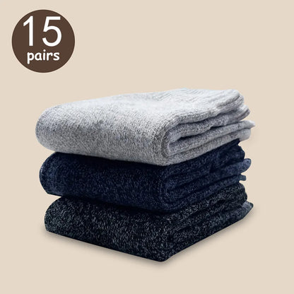 Mens Solid Color Winter Socks - Soft Comfortable Lightweight Casual Socks 3515 Pairs - ZOOMNSTORE