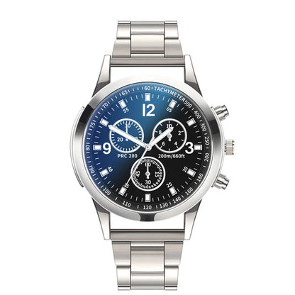 Mens Stainless Steel Watch - Luxury Quartz Wristwatch With Arabic Dial & Bracelet Clasp - ZOOMNSTORE