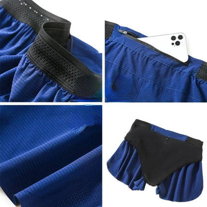 Mens Summer Running Shorts - Quick Dry Loose Fit Marathon Training Pants - ZOOMNSTORE