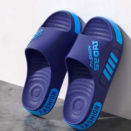 Mens Summer Slippers - Open Toe Flat Sandals for Home and Beach - ZOOMNSTORE